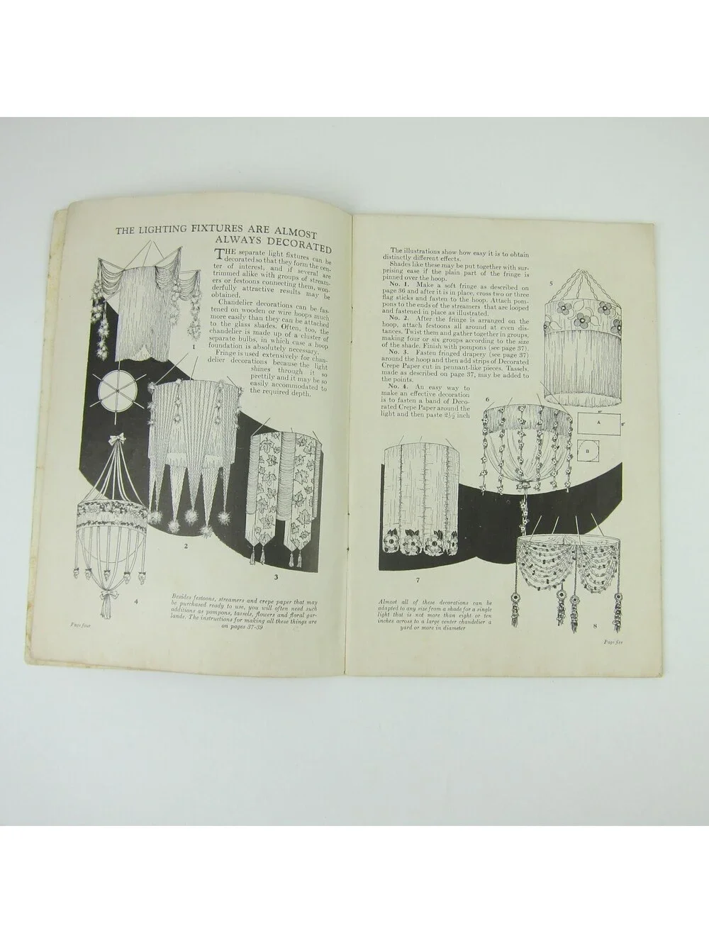 1927 Art Deco Dennison Booklet How to Decorate Halls Booths Automobiles Antique